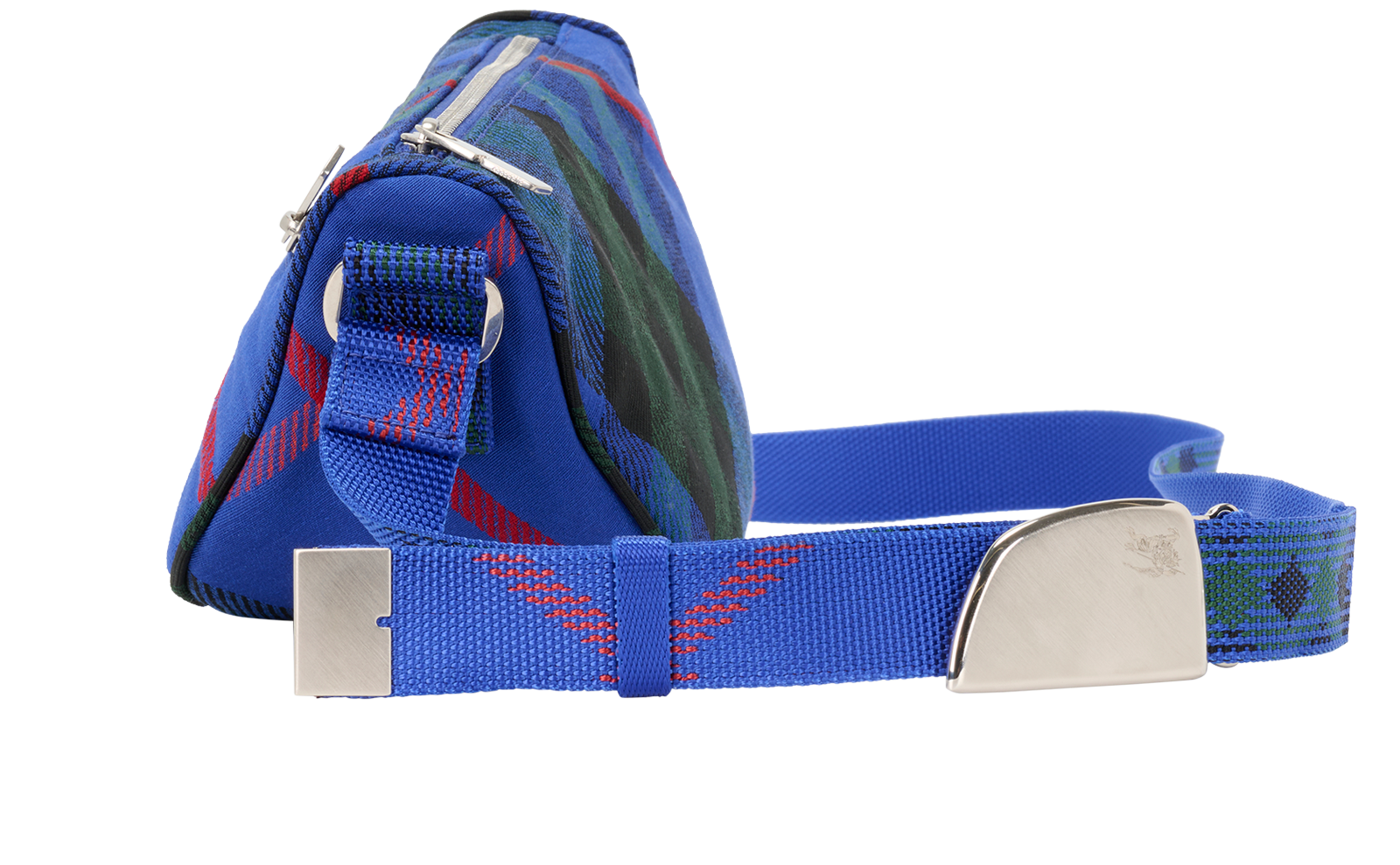 Small Shield Messenger, &pound;250, Handbags, Blue, Canvas, Bottom view